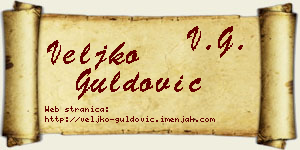 Veljko Guldović vizit kartica